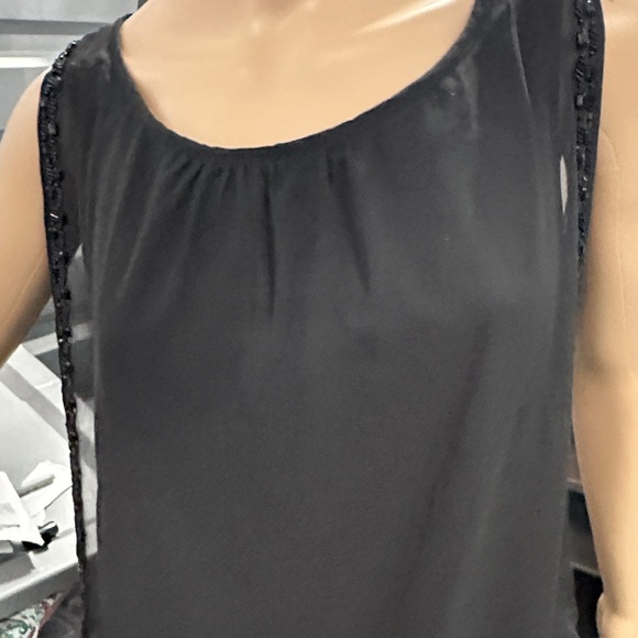 NWT Scarlett Black Flowing Midi Dress with side sequin accents size 8 - Picture 5 of 10